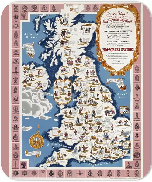 WW2 Poster -- Map of the British Army