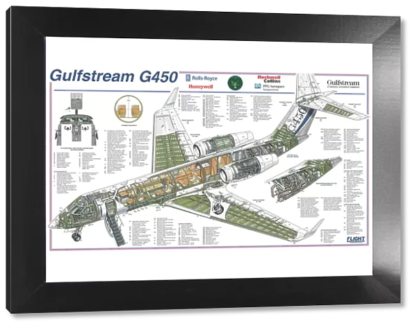 Gulfstream G450 Cutaway Poster
