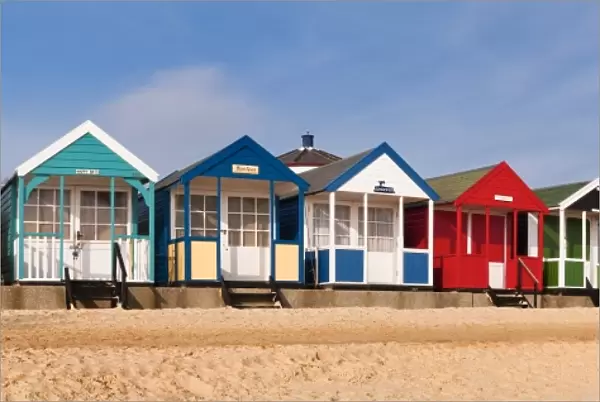Beach huts in Southwold, Suffolk, UK