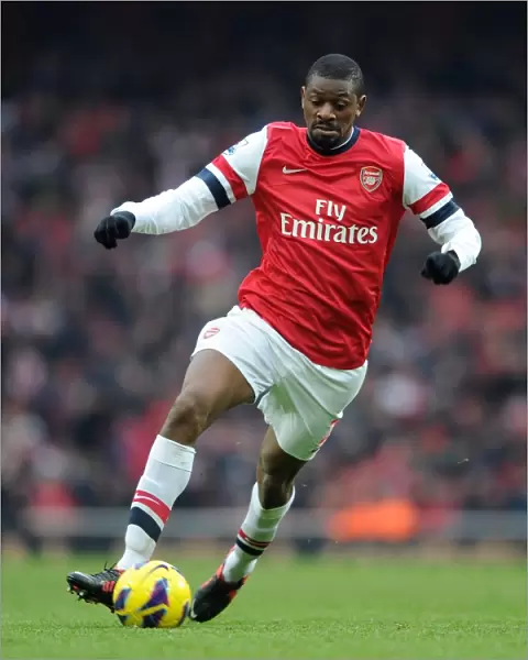 Abou Diaby: Arsenal's Midfield Powerhouse in Action Against Aston Villa, Premier League 2012-13