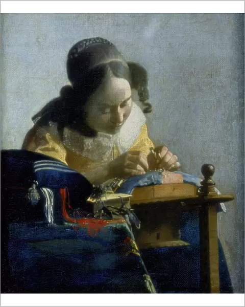 The Lace Maker c1664: Johannes Vermeer (1632-1674) Dutch painter. Oil on canvas