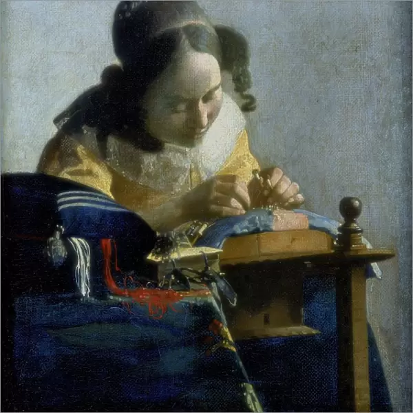 The Lace Maker c1664: Johannes Vermeer (1632-1674) Dutch painter. Oil on canvas