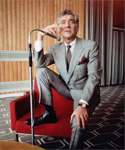 Leonard Bernstein Leaning