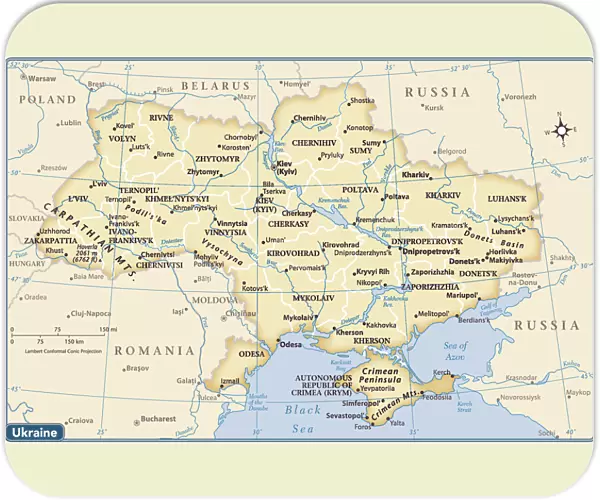 Ukraine country map