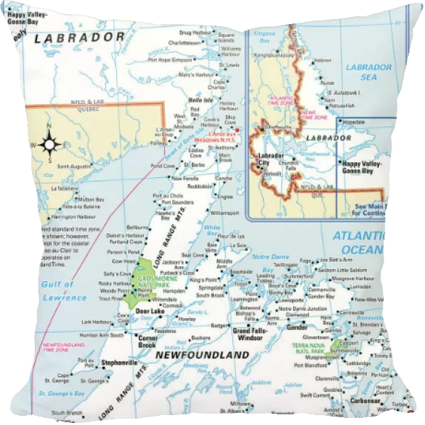 Newfoundland and Labrador Provincial Map