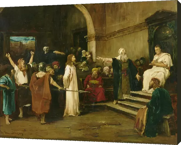 Christ Before Pilate, 1880 (oil on canvas) (study of 47889)