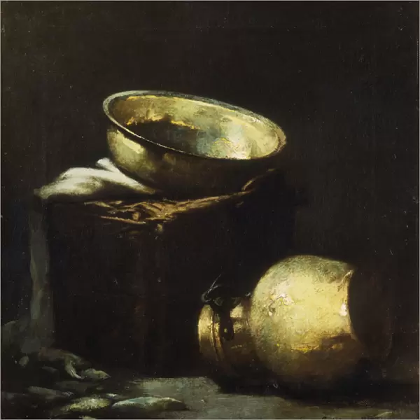 Still Life with Copper Pots and Black Fish, 1894 (oil on canvas)