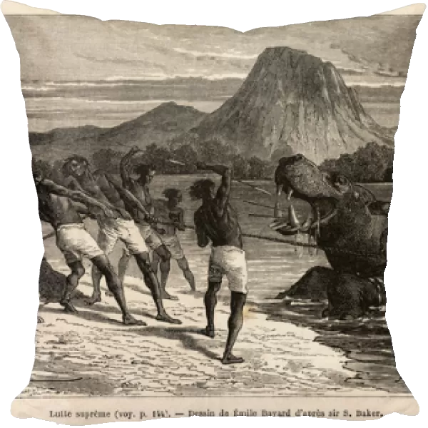 Hippo hunting with the Houarti tribe, with harpoons and spears