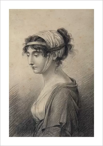 Portrait of Pauline Bonaparte, Princess Borghese (black lead on paper)