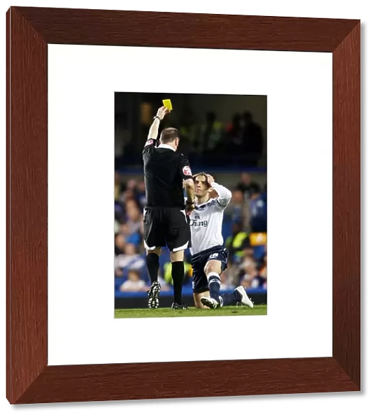 Phil Neville Yellow Carded: Chelsea vs. Everton, Barclays Premier League, 2008-09 Season