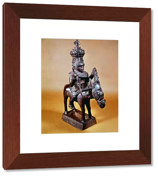 Benin bronze of horse and rider, West African