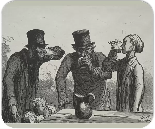 Physiologie du buveur: Les quatre ages. Creator: Honore Daumier (French, 1808-1879)