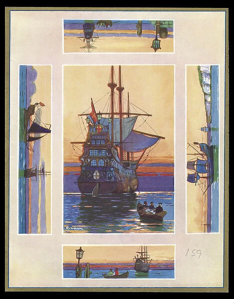 Chocolate box design, ships and boats