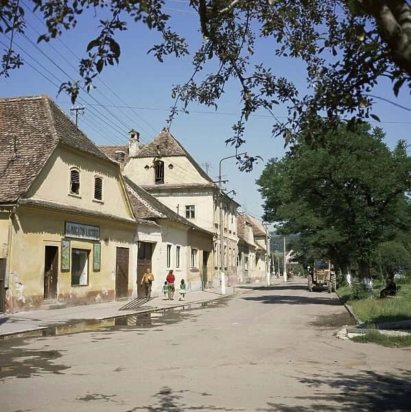 Quiet rural town, Dumbraveni, Transylvania, Romania, Europe