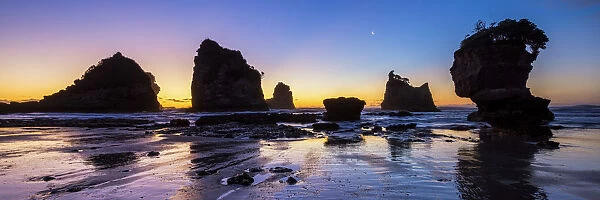 Motukiekie Beach at Sunset, New Zealand
