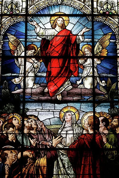 The Ascension of Jesus Christ, c1920 (stained glass)