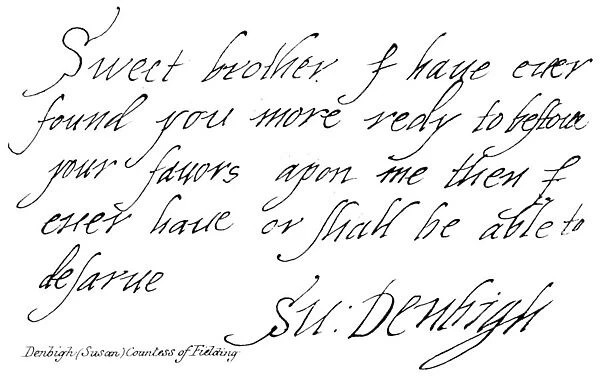 Denbigh (Susan) Countess of Fielding (engraving)