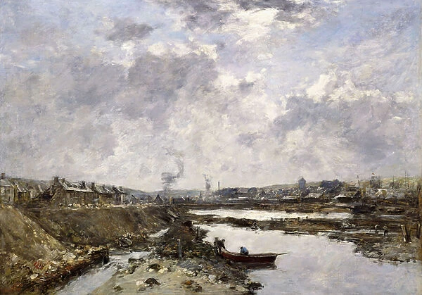 Fecamp, l Arriere-Port en Construction, 1883 (oil on canvas)