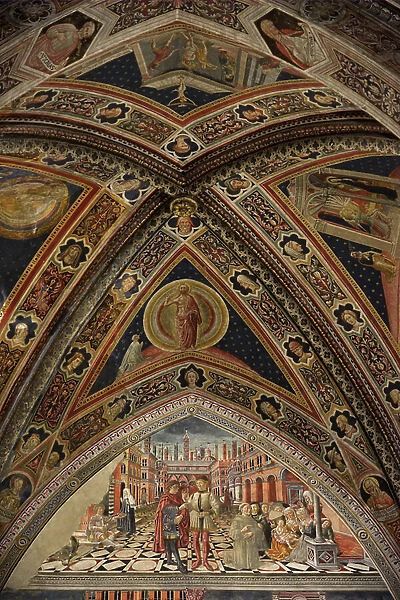 Italy Tuscany Siena, Baptistere San Giovanni - Fresco of the Vecchiatta (Francesco di Giorgio e di Lorenzo dit Vecchietta or Lorenzo di Pietro, ca. 1410-1480)