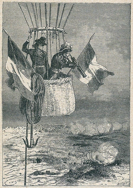 Jules VERNE, Stayed seven or eight hours in observation (engraving)