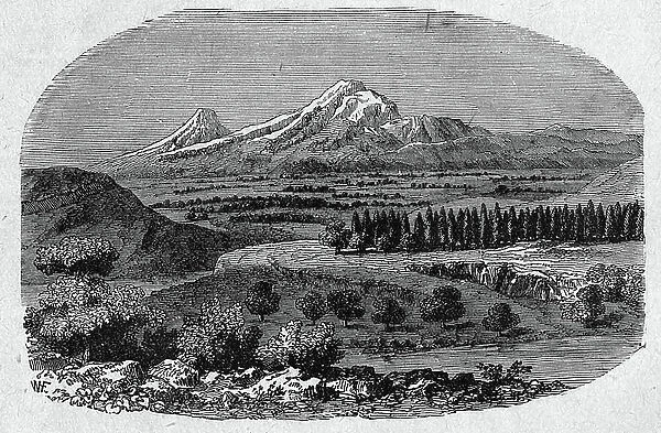 The Mountains of Ararat, 19th century (engraving)