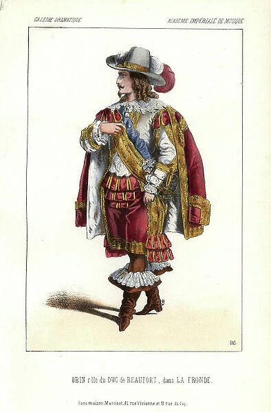 Obin as the Duc de Beaufort in 'La Fronde' at the Academie Imperiale de Musique