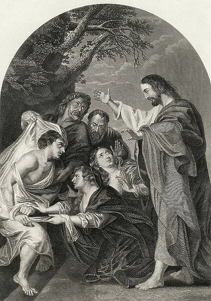 The raising of Lazarus, published c.1870 (litho)