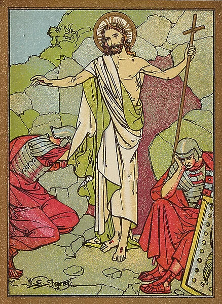 The Resurrection of Our Lord (colour litho)
