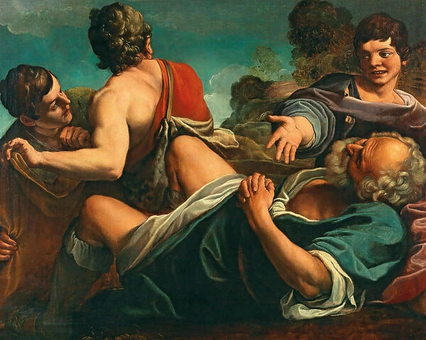 The Drunkenness of Noah. Creator: Tiarini, Alessandro (1577-1668)