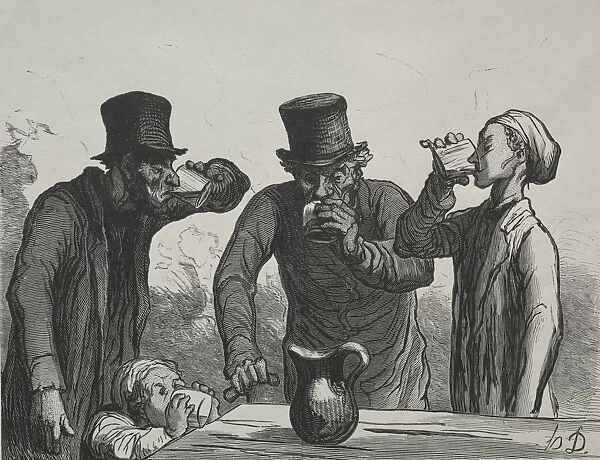 Physiologie du buveur: Les quatre ages. Creator: Honore Daumier (French, 1808-1879)