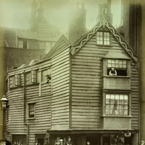Timber boarded house, City of London 1884 BL05123