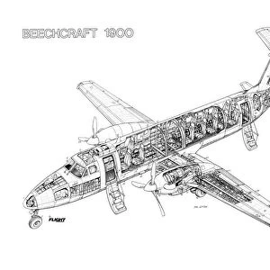 Beechcraft 1900 Cutaway Drawing