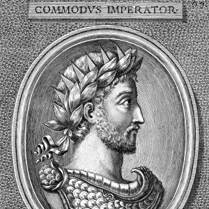 LUCIUS COMMODUS (161-192). Roman emperor, 180-192. Copper engraving, Italian, 19th century