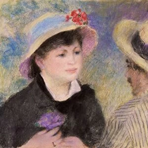 RENOIR: BOATING COUPLE. Pastel on paper, Pierre-Auguste Renoir, c1881