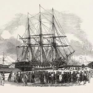 The St. Lawrence, in Southampton Dock, Unloading Goods for the Great Exhibition, Uk