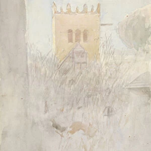 Belfry in Straaky II. 1890-1910 (watercolour on card)