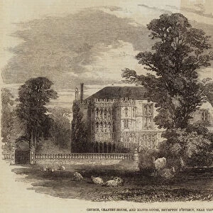 Church, Chantry-House, and Manor-House, Brympton D Evercy, near Yeovil, Somerset (engraving)