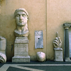 Fragments from a colossal statue of Constantine the Great (marble)