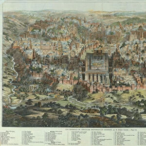 A General View of Jerusalem, 1862 (hand-coloured engraving)