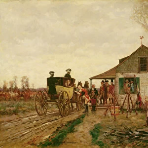 Passing the Outpost, 1881 (oil on canvas)