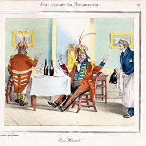 The Restaurateur Living Map: Two Lobsters! 1831-32 (lithography)