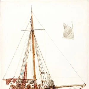 Study of a Fishing Boat, 1879 (bodycolour on paper)