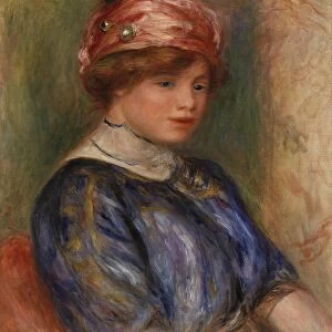 Pierre-Auguste Renoir Young Woman Blue Bust Jeune femme en corsage bleu