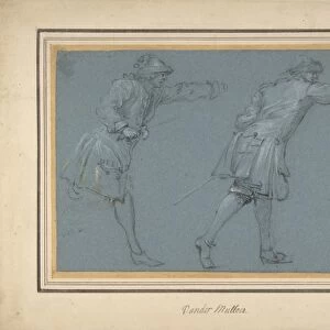 Study Two Soldiers Swordfighting 17th century