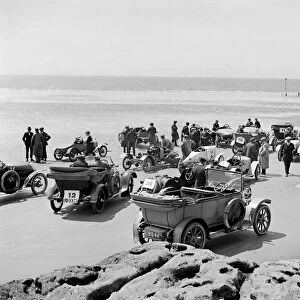Cars at Porthcawl Speed Trials, Wales, early 1920s. Artist: Bill Brunell