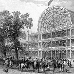Exterior of the north transept of the Crystal Palace, London, built for the Great Exhibition, 1851