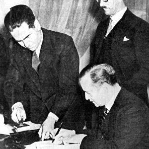 Signing of financial accord between Britain and the Free French, Algiers, 8 February 1944