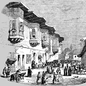 Street in Bucharest; Wallachia, 1854. Creator: Unknown