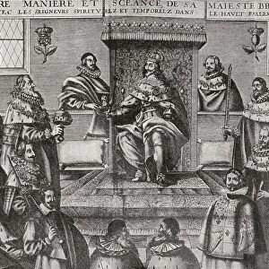 Charles I In The House Of Lords, 1648. Charles I 1600 To 1649. King Of England, Scotland And Ireland. From The Book Short History Of The English People By J. R. Green Published London 1893