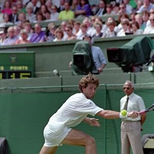 Wimbledon Tennis. Andre Agassi in action. July 1991 91-4218-014